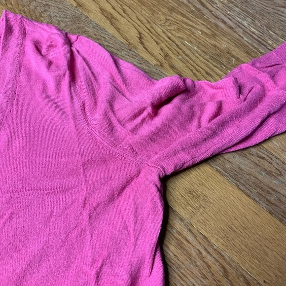 White House Black Market Fuchsia Pink V-Neck Button Cardigan - Size S - Picture 9 of 9